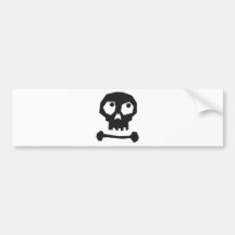 ¡Productos y diseños del cráneo! Etiqueta De Parachoque