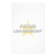 Profesión de bibliotecario orgullosa papelería