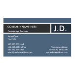 profesional azul: iniciales tarjetas personales