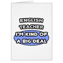 Profesor de inglés. Clase de una gran cosa Tarjetón