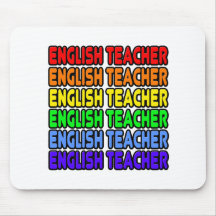 Profesor de inglés del arco iris alfombrilla de raton