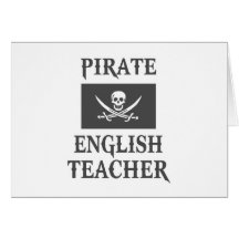 Profesor de inglés del pirata felicitación