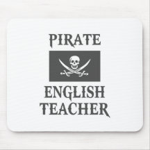 Profesor de inglés del pirata tapetes de ratón