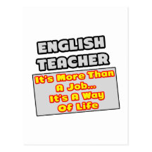 Profesor de inglés… más que el trabajo, manera de  postales