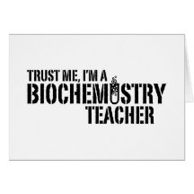 Profesor de la bioquímica tarjeta