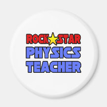 Profesor de la física de la estrella del rock imán de nevera