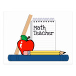 Profesor de matemáticas (cuaderno) tarjetas postales