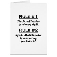 Profesor de matemáticas de la regla felicitaciones