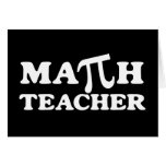 Profesor de matemáticas pi tarjeta