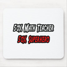 Profesor de matemáticas/super héroe tapetes de ratón