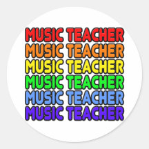 Profesor de música del arco iris pegatinas  