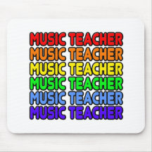 Profesor de música del arco iris tapetes de ratón