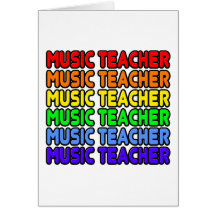 Profesor de música del arco iris tarjetón