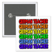 Profesor del alemán del arco iris pin