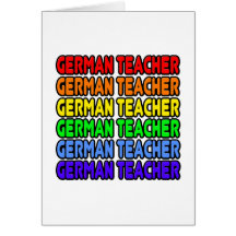 Profesor del alemán del arco iris tarjetas
