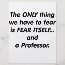 Profesor del miedo tarjetón