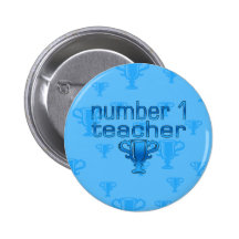 Profesor del número 1 en azul pin