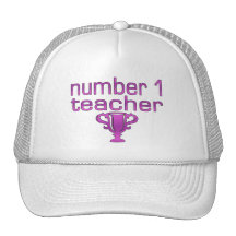 Profesor del número 1 en rosa gorras