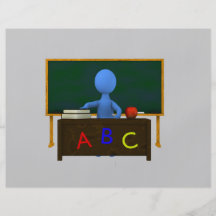 Profesor en el escritorio tarjetas publicitarias