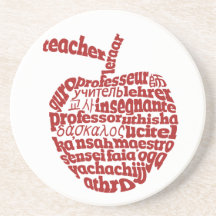Profesor en todas las idiomas posavasos personalizados