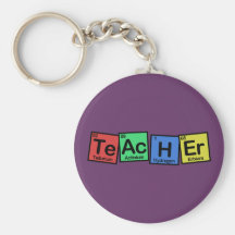 Profesor hecho de elementos caprichoso llaveros personalizados