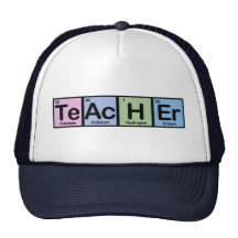 Profesor hecho de elementos gorros bordados
