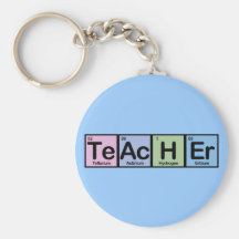 Profesor hecho de elementos llavero personalizado