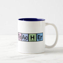 Profesor hecho de elementos taza