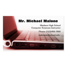 Profesor Info del técnico del teclado del ordenado Tarjeta Personal