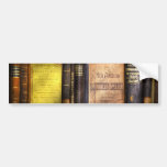Profesor - libros que usted utiliza en escuela etiqueta de parachoque