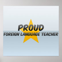 Profesor orgulloso del idioma extranjero poster