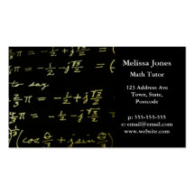 Profesor particular/profesor de la matemáticas de  tarjetas de visita