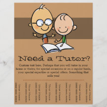 Profesor particular Tutoring el aviador promociona Tarjetas Informativas