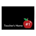 Profesor Tarjeta-Personalizar negro/rojo de #1 del