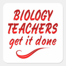 Profesores de biología pegatinas cuadradas