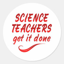 Profesores de ciencias etiqueta redonda