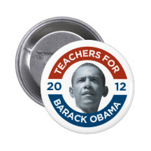 Profesores para Barack Obama Biden 2012 Pin