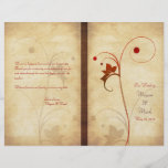 Programa adaptable del boda del otoño flyer personalizado