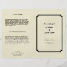 Programa atractivo retro del boda de Hollywood del Tarjetas Informativas