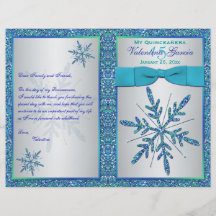Programa azul de plata de Quinceañera de los copos Tarjetas Publicitarias