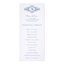 Programa barroco del boda de los azules marinos de invitación
