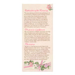 Programa bautismal floral 2/5 tarjetas publicitarias