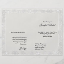 Programa blanco de plata del boda del invierno del tarjetas publicitarias