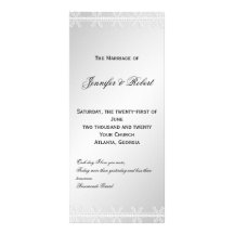 Programa blanco de plata del boda del invierno del tarjetas publicitarias