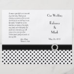 Programa blanco negro del boda del lunar tarjeta publicitaria