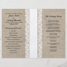 Programa blanco rústico del boda de la cinta del c tarjetas publicitarias