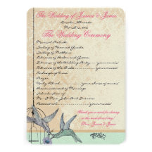 Programa caprichoso del boda de la jaula de pájaro comunicados personales 