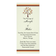 Programa caprichoso del boda del árbol de la caída lona personalizada