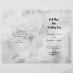 Programa católico blanco y negro del boda de la ce tarjeta publicitaria