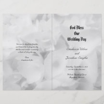 Programa católico blanco y negro del boda de la ce tarjeta publicitaria